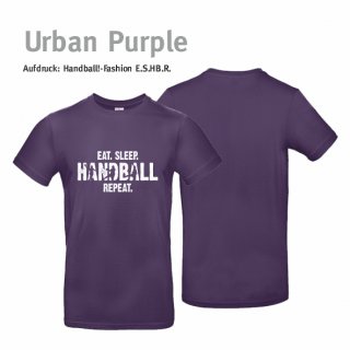 Handball!-Fashion eat.sleep.handball.repeat. T-Shirt  Unisex 3XL Urban Purple