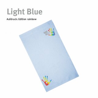 Gstetuch Handball!-Collection light blue rainbow
