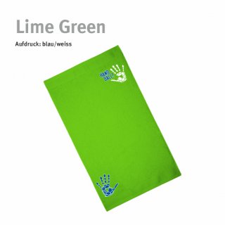 Gstetuch Handball!-Collection lime green blau/weiss