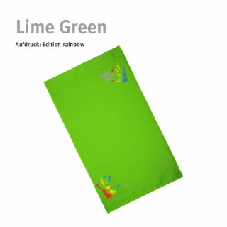 Gstetuch Handball!-Collection lime green rainbow