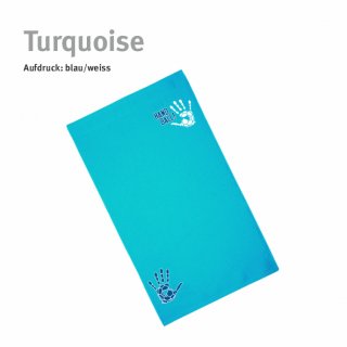 Gstetuch Handball!-Collection turquoise blau/weiss
