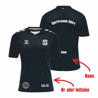 Sportfreunde Shre hmlCORE XK Poly Jersey S/S Lady black M inkl. Initialen oder Nr. oder Name