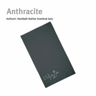 Handball!-Fashion heartbeat lady Handtuch Handtuch: 50 x 100 cm anthracite