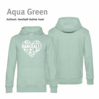 Handball!-Fashion heart Hoodie Unisex XS Aqua Green