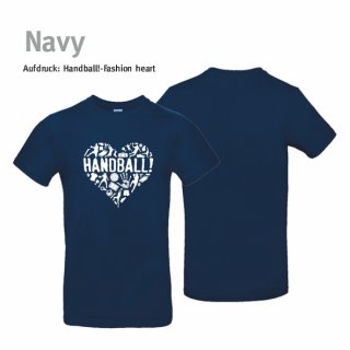 Handball!-Fashion heart T-Shirt Unisex M Navy