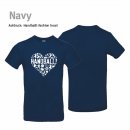 Handball!-Fashion heart T-Shirt Unisex M Navy