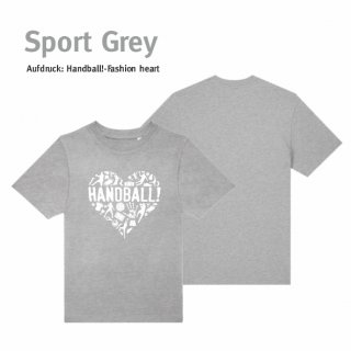 Handball!-Fashion heart T-Shirt  Kids 12/13 Jahre (ca. 152/158) Sport Grey