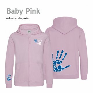 Hoodiejacke Handball!-Collection Kids baby pink 7/8 Jahre (ca. 122/128) blau/weiss