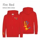 Hoodiejacke Handball!-Collection Kids fire red 7/8 Jahre...