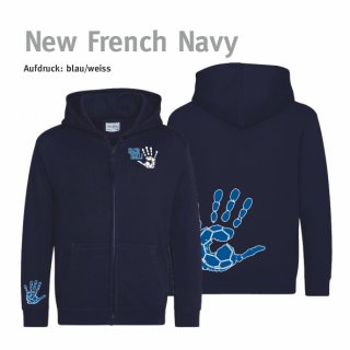Hoodiejacke Handball!-Collection Kids new french navy 12/13 Jahre (ca. 152/158) blau/weiss