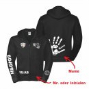 HSG09 Basic Sweatjacke Kids jet black/wei 7/8 (ca....