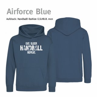 Handball!-Fashion eat.sleep.handball.repeat. Hoodie Kids 7/8 Jahre (ca. 122/128) Airforce Blue
