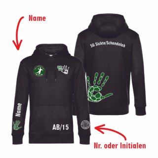 SG Sickte/Schandelah Basic Hoodie Kids jet black 134/146 inkl. Initialen oder Nr. oder Name