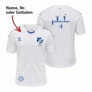 TSV Thiede Kinderturnen hmlCore XK Poly Jersey S/S Kids white/true blue 152 inkl. Name oder Nr. oder Initialen