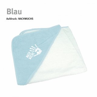 Baby-Kapuzenhandtuch Handball-Collection white/light blue

